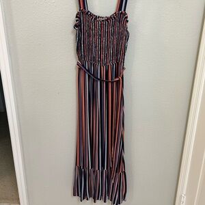 Smocked striped dress